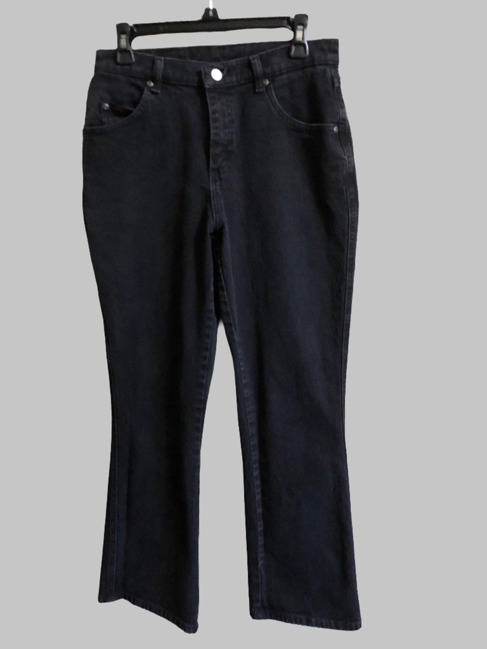 Lee Vintage Black Straight Leg Jeans Size 8P Petite High Rise Relaxed 90s Mom